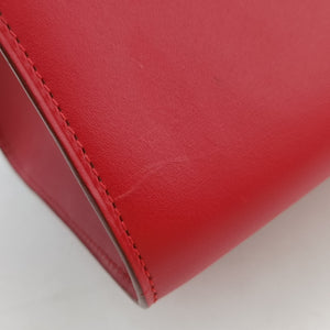 Pre-owned Delvaux Brillon MM Red leather handbag | stylenewstar