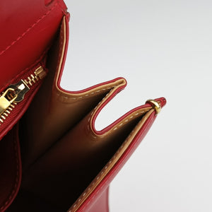 Pre-owned Delvaux Brillon MM Red leather handbag | stylenewstar