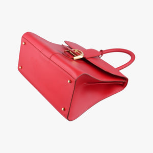 Pre-owned Delvaux Brillon MM Red leather handbag | stylenewstar