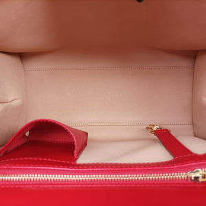 Pre-owned Delvaux Brillon MM Red leather handbag | stylenewstar