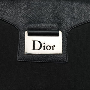 Pre-owned Christian Dior Trotter Street Chic Black Canvas x Leather shoulderbag | stylenewstar