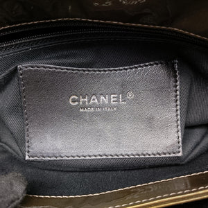 Pre-owned Chanel Mademoiselle Bowling Golden Patent A50557 shoulderbag | stylenewstar