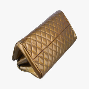 Pre-owned Chanel Mademoiselle Bowling Golden Patent A50557 shoulderbag | stylenewstar