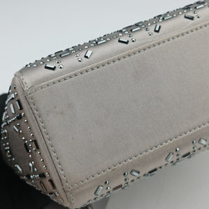 Pre-owned Christian Dior Lady Dior Grey satin shoulderbag | stylenewstar
