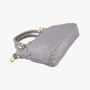 Pre-owned Balenciaga Giant City Grey lambskin shoulderbag | stylenewstar
