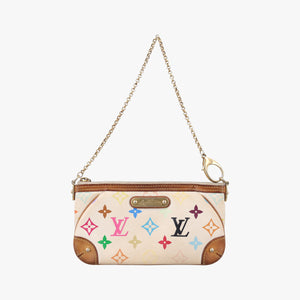 Secondhand Louis Vuitton Pochette Mira MM Pouch white Monogram Multicolor M60096 shoulderbag | stylenewstar