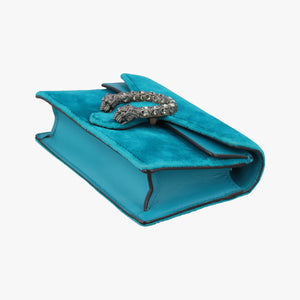 Pre-owned Gucci Dionysus Blue velour 476432 shoulderbag | stylenewstar