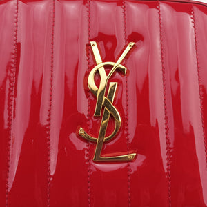 Pre-owned Yves Saint Laurent VICKY Red Patent Leather 557574 bum bag/waist bag | stylenewstar