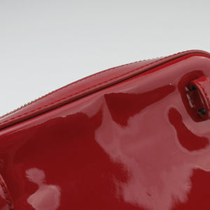 Pre-owned Yves Saint Laurent VICKY Red Patent Leather 557574 bum bag/waist bag | stylenewstar