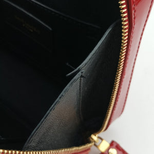 Pre-owned Yves Saint Laurent VICKY Red Patent Leather 557574 bum bag/waist bag | stylenewstar