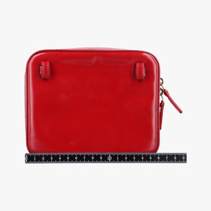 Pre-owned Yves Saint Laurent VICKY Red Patent Leather 557574 bum bag/waist bag | stylenewstar