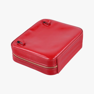 Pre-owned Yves Saint Laurent VICKY Red Patent Leather 557574 bum bag/waist bag | stylenewstar
