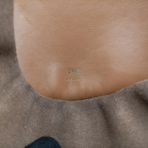 Pre-owned Fendi Flip Brown Suede × Leather 8BT303 shoulderbag | stylenewstar