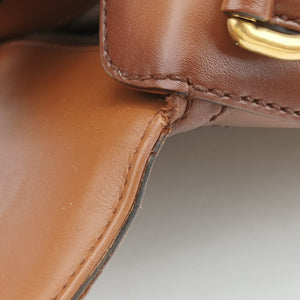 Pre-owned Gucci Horsebit Lady Web Beige×Brown Canvas×Leather 383848 shoulderbag | stylenewstar