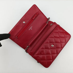 Secondhand Chanel Matelasse coco mark Red lambskin A33814 shoulderbag | stylenewstar