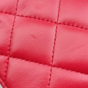 Secondhand Chanel Matelasse coco mark Red lambskin A33814 shoulderbag | stylenewstar