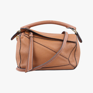 Pre-owned Loewe Puzzle Brown Leather shoulderbag | stylenewstar