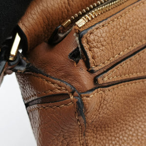 Pre-owned Loewe Puzzle Brown Leather shoulderbag | stylenewstar