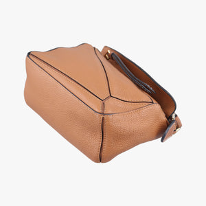 Pre-owned Loewe Puzzle Brown Leather shoulderbag | stylenewstar