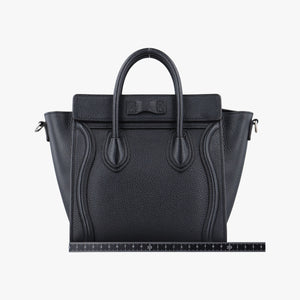 Pre-owned Celine Luggage nano Shopper Black Leather shoulderbag | stylenewstar