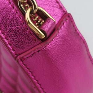 Pre-owned Dolce & Gabbana Round Quilted Pink Leather AP1449 shoulderbag | stylenewstar