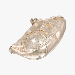 Pre-owned Balenciaga Le Cagole mini Golden lambskin shoulderbag | stylenewstar