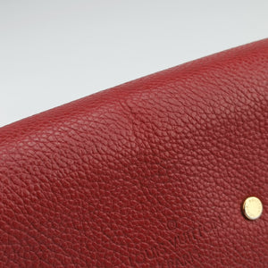 Secondhand Louis Vuitton SAINT PLACIDE brown×CERISE Monogram Canvas×calf leather M43713 shoulderbag | stylenewstar
