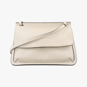 Pre-owned Gucci Bamboo Daily White Leather 370826 shoulderbag | stylenewstar
