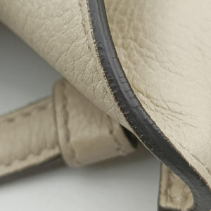 Pre-owned Gucci Bamboo Daily White Leather 370826 shoulderbag | stylenewstar