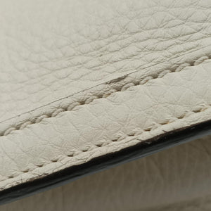 Pre-owned Gucci Bamboo Daily White Leather 370826 shoulderbag | stylenewstar