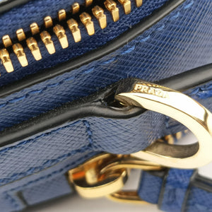 Vintage Prada Odette Blue SAFFIANO Leather 1BH123 shoulderbag | stylenewstar