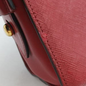 Pre-owned Prada Esplanade Red SAFFIANO Leather shoulderbag | stylenewstar