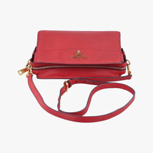 Pre-owned Prada Esplanade Red SAFFIANO Leather shoulderbag | stylenewstar