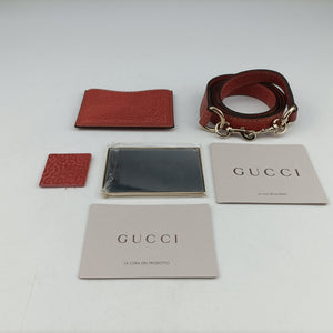 Pre-owned Gucci New Bamboo Red Leather 254884 shoulderbag | stylenewstar
