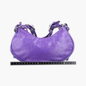 Pre-owned Balenciaga Le Cagole Purple lambskin shoulderbag | stylenewstar
