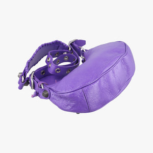 Pre-owned Balenciaga Le Cagole Purple lambskin shoulderbag | stylenewstar
