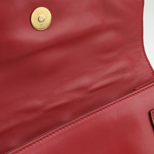 Pre-owned Gucci Broadway Pearl Bee Red Leather 453778 shoulderbag | stylenewstar