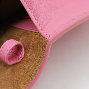 Pre-owned Bottega Veneta Cassette Pink lambskin shoulderbag | stylenewstar