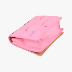 Pre-owned Bottega Veneta Cassette Pink lambskin shoulderbag | stylenewstar