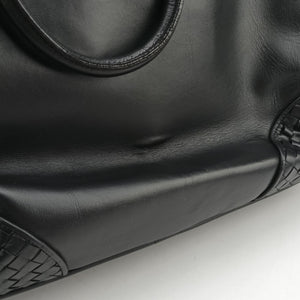 Pre-owned Bottega Veneta Intrecciato Black Lambskin shoulderbag | stylenewstar