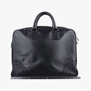 Pre-owned Bottega Veneta Intrecciato Black Lambskin shoulderbag | stylenewstar