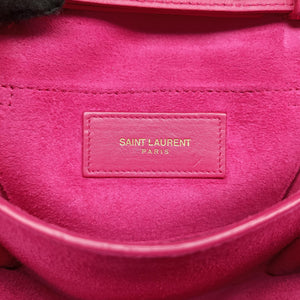 Pre-owned Yves Saint Laurent ChYc Mini Y Line Classic Cabasique WOC Rose Leather 311215 shoulderbag | stylenewstar