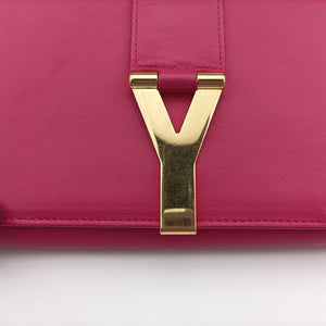 Pre-owned Yves Saint Laurent ChYc Mini Y Line Classic Cabasique WOC Rose Leather 311215 shoulderbag | stylenewstar