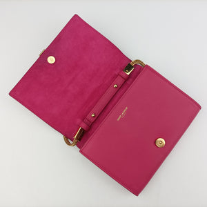 Pre-owned Yves Saint Laurent ChYc Mini Y Line Classic Cabasique WOC Rose Leather 311215 shoulderbag | stylenewstar