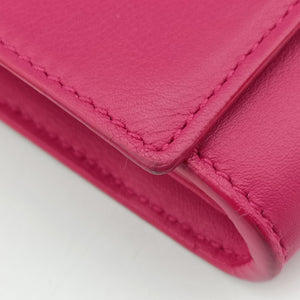 Pre-owned Yves Saint Laurent ChYc Mini Y Line Classic Cabasique WOC Rose Leather 311215 shoulderbag | stylenewstar