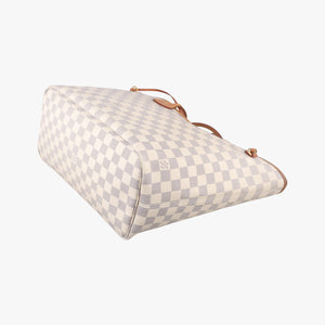 Pre-owned Louis Vuitton NEVERFULL MM Azur Damier Canvas N51107 handbag | stylenewstar