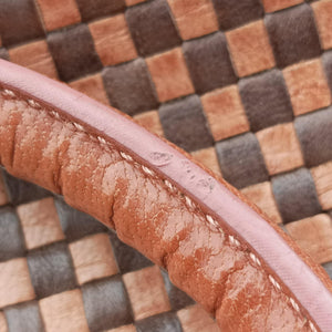 Secondhand Prada Madras Brown leather shoulderbag | stylenewstar