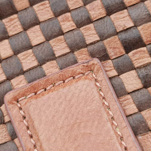 Secondhand Prada Madras Brown leather shoulderbag | stylenewstar