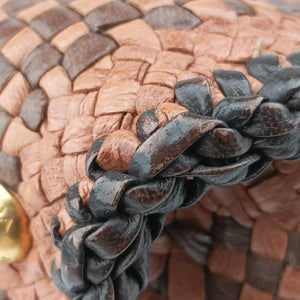 Secondhand Prada Madras Brown leather shoulderbag | stylenewstar