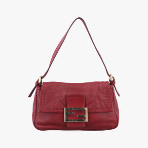 Secondhand Fendi Baguette Red Leather 8BR180 handbag | stylenewstar